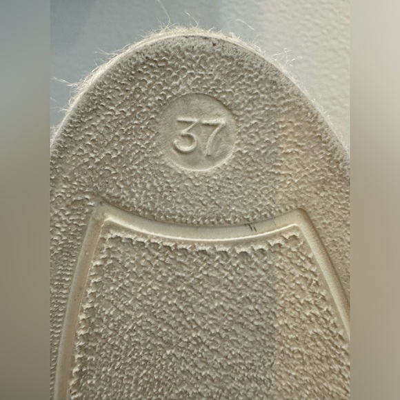 Ribbon wrap wedges. Barely worn. great condition. Neutral tones for any outfit. - Picture 4 of 7